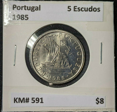 Portugal 1985 5 Escudos KM# 591 #981  #11A