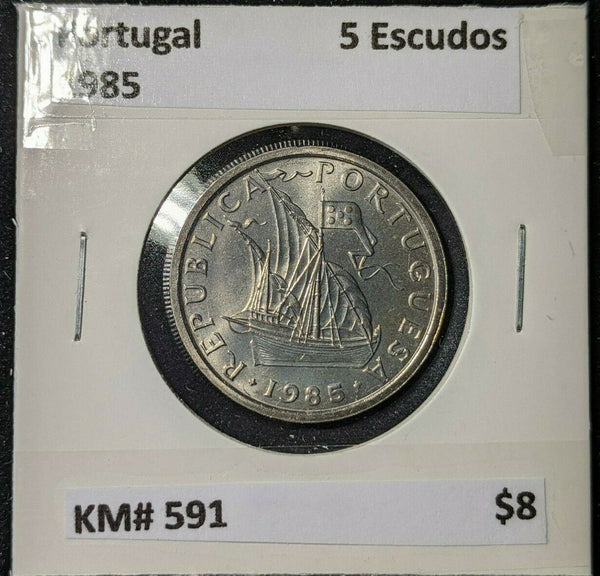 Portugal 1985 5 Escudos KM# 591 #952  #11A
