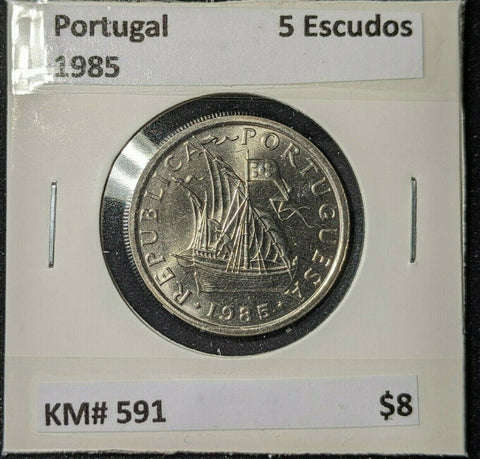 Portugal 1985 5 Escudos KM# 591 #962  #20C