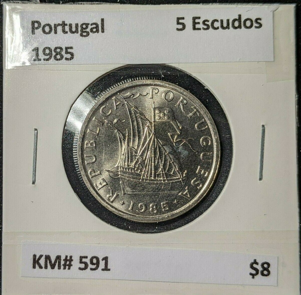 Portugal 1985 5 Escudos KM# 591 #977  #20C