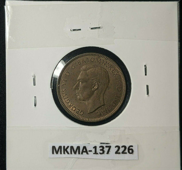 Great Britain 1939 1/4d Farthing KM# 843 #226