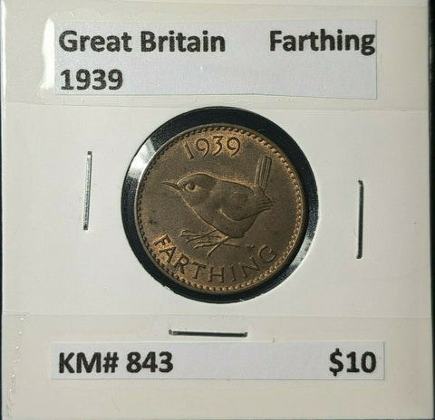 Great Britain 1939 1/4d Farthing KM# 843 #211