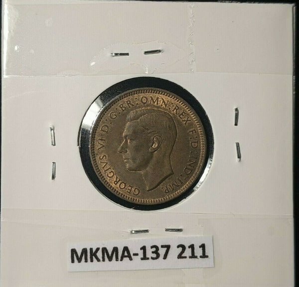 Great Britain 1939 1/4d Farthing KM# 843 #211