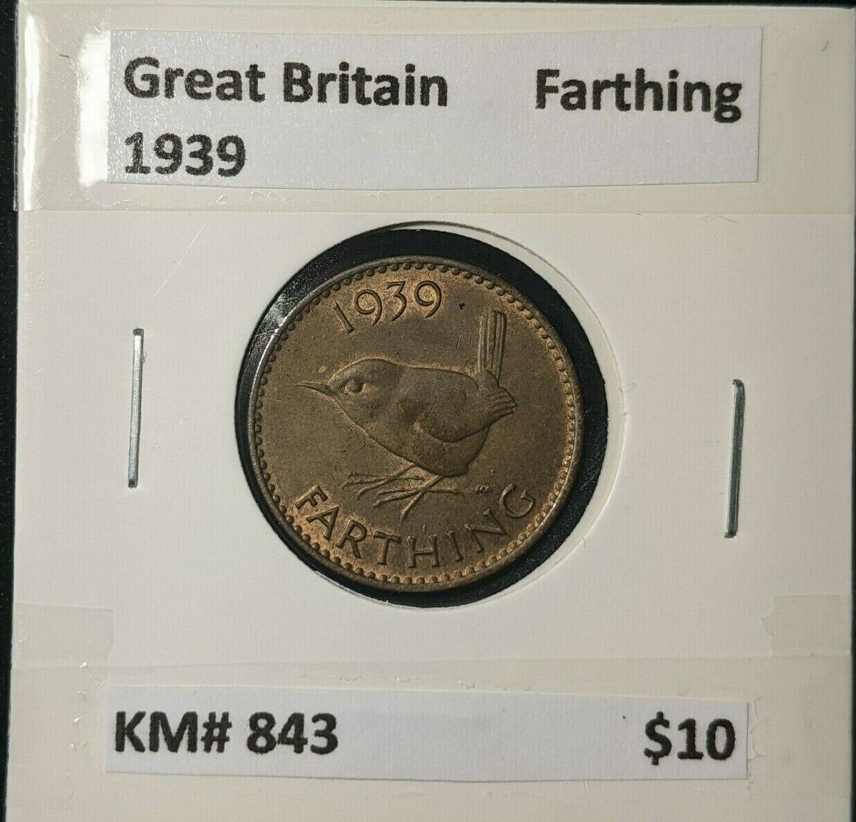 Great Britain 1939 1/4d Farthing KM# 843 #228