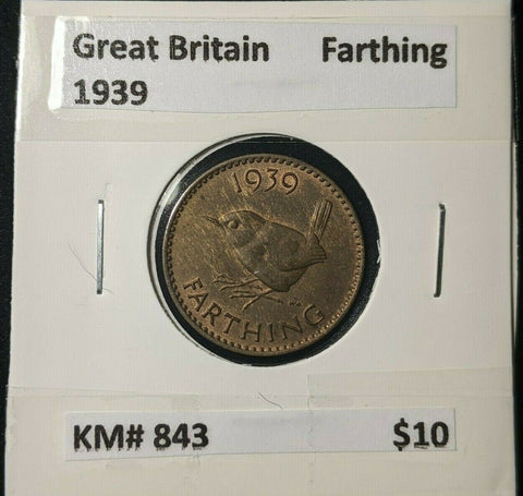 Great Britain 1939 1/4d Farthing KM# 843 #267