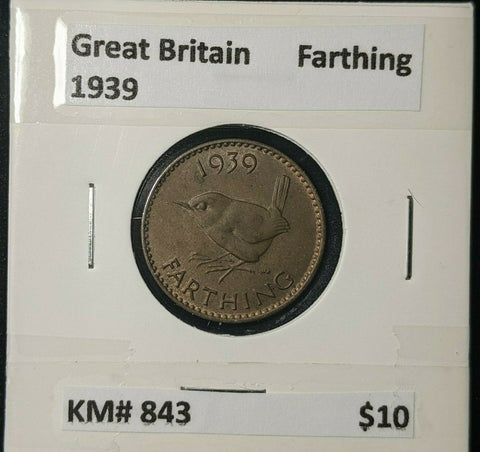 Great Britain 1939 1/4d Farthing KM# 843 #232