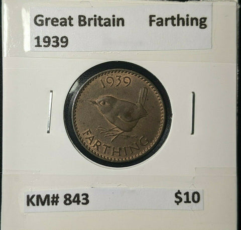 Great Britain 1939 1/4d Farthing KM# 843 #231
