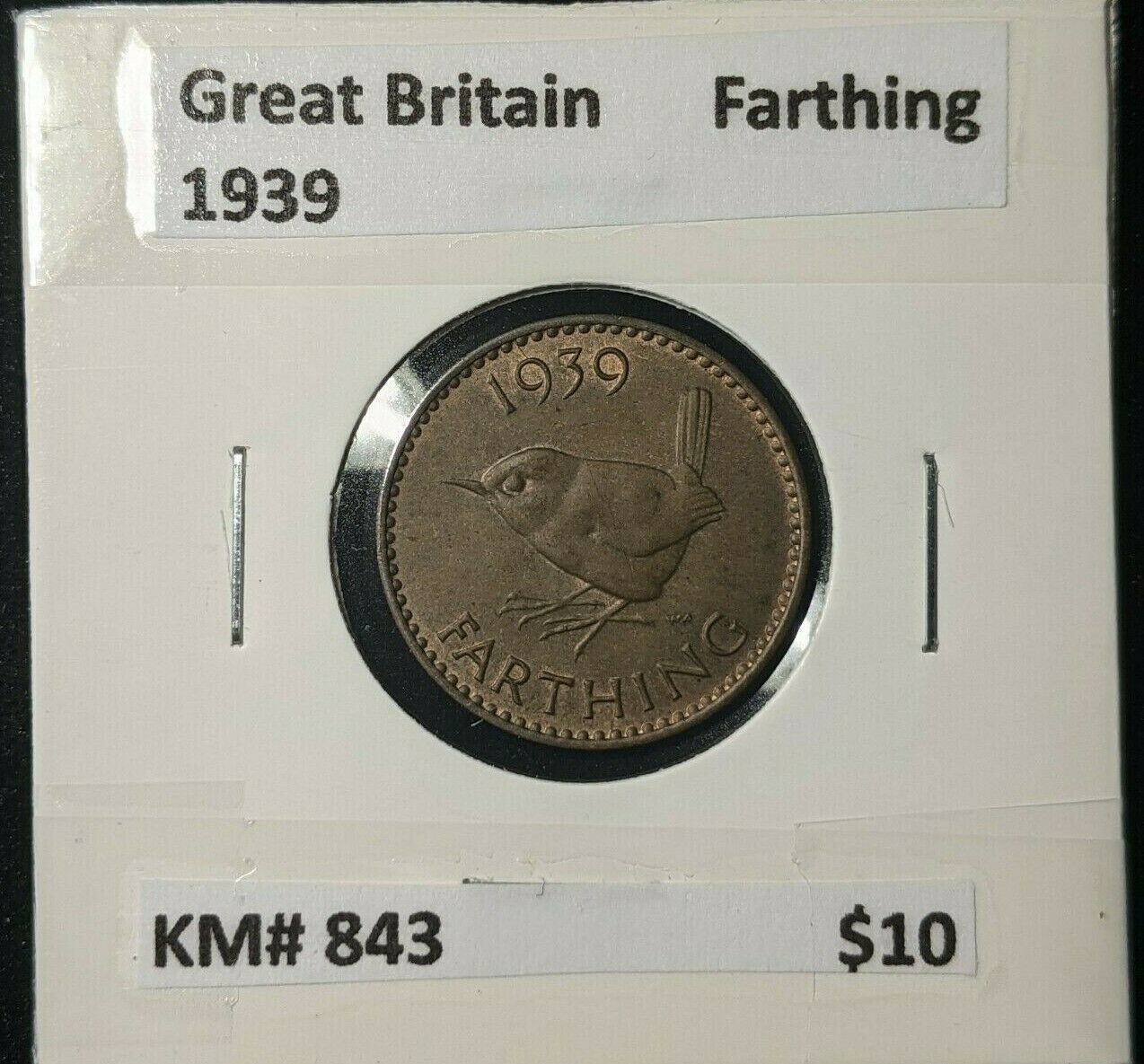 Great Britain 1939 1/4d Farthing KM# 843 #192