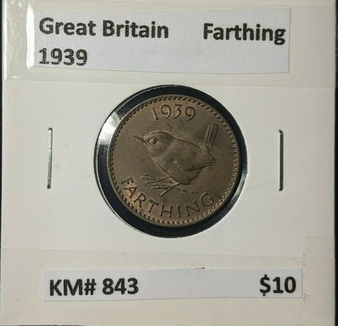 Great Britain 1939 1/4d Farthing KM# 843 #285