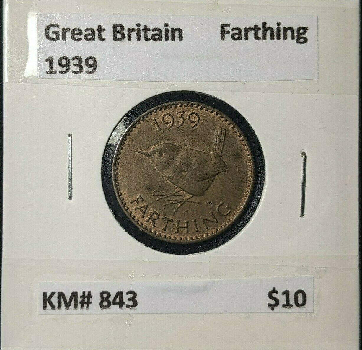 Great Britain 1939 1/4d Farthing KM# 843 #266