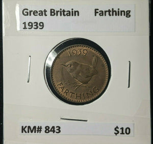 Great Britain 1939 1/4d Farthing KM# 843 #282