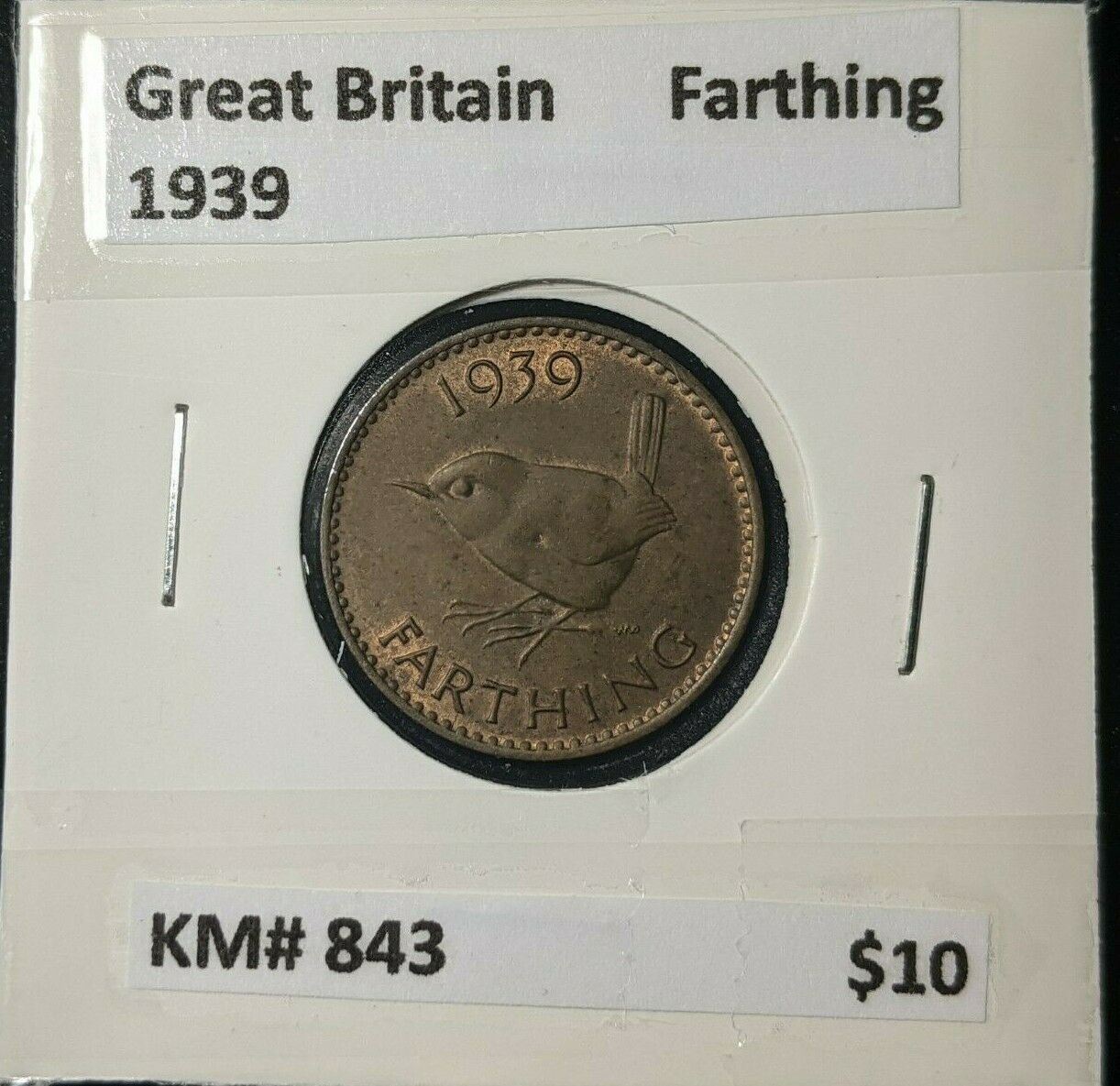 Great Britain 1939 1/4d Farthing KM# 843 #246