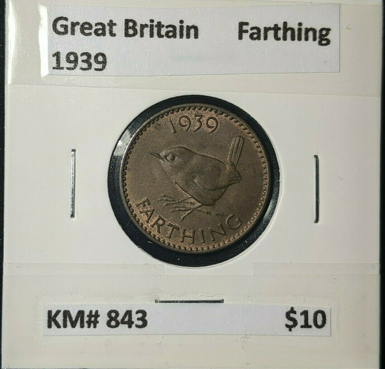 Great Britain 1939 1/4d Farthing KM# 843 #075