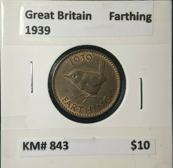 Great Britain 1939 1/4d Farthing KM# 843 #057