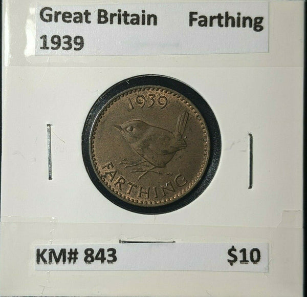 Great Britain 1939 1/4d Farthing KM# 843 #196