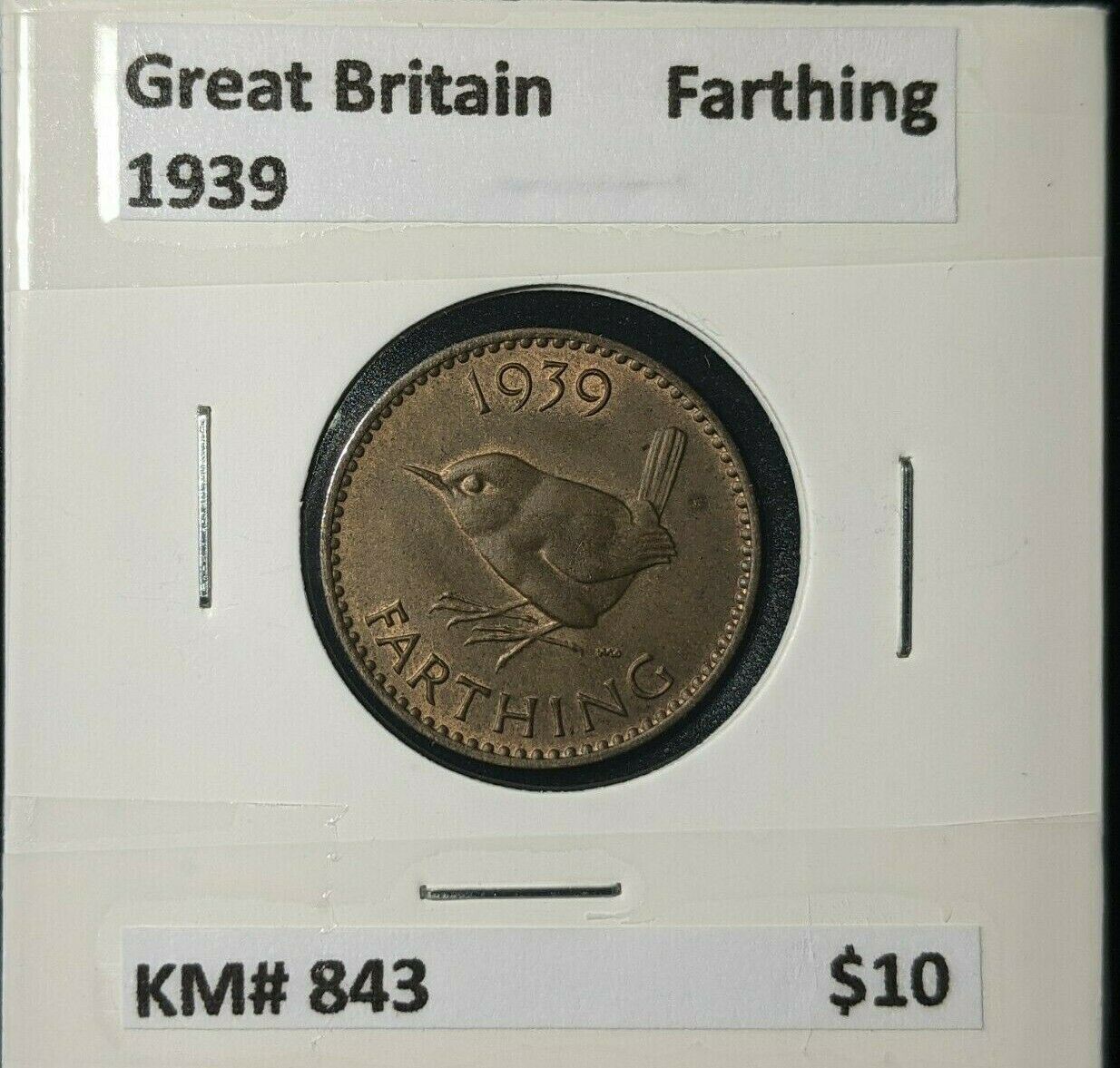 Great Britain 1939 1/4d Farthing KM# 843 #120