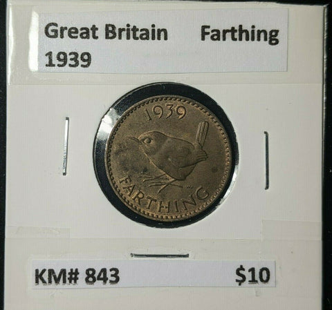 Great Britain 1939 1/4d Farthing KM# 843 #148