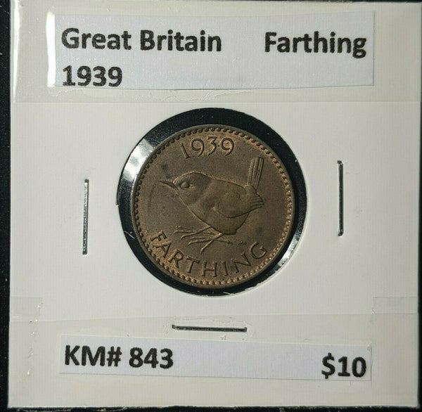 Great Britain 1939 1/4d Farthing KM# 843 #225