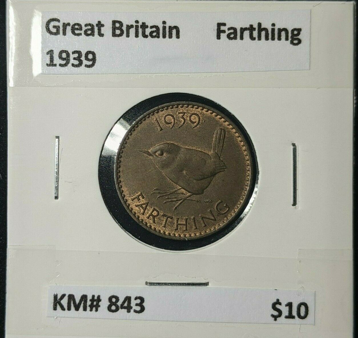 Great Britain 1939 1/4d Farthing KM# 843 #215