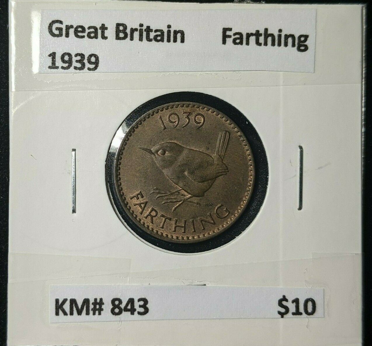 Great Britain 1939 1/4d Farthing KM# 843 #124