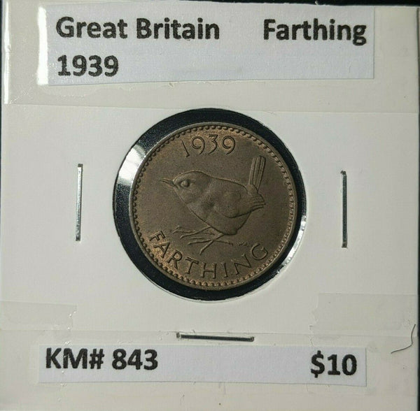 Great Britain 1939 1/4d Farthing KM# 843 #004