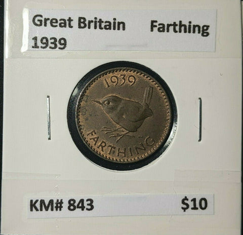 Great Britain 1939 1/4d Farthing KM# 843 #112
