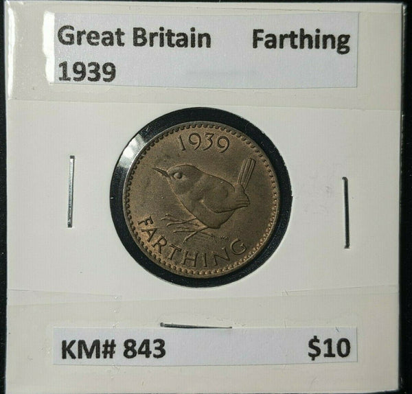 Great Britain 1939 1/4d Farthing KM# 843 #116