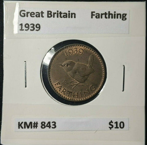 Great Britain 1939 1/4d Farthing KM# 843 #216