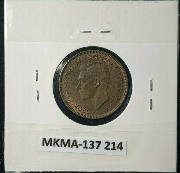 Great Britain 1939 1/4d Farthing KM# 843 #214