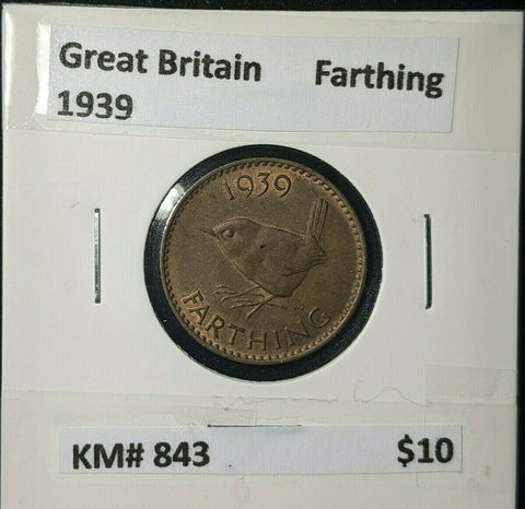 Great Britain 1939 1/4d Farthing KM# 843 #064