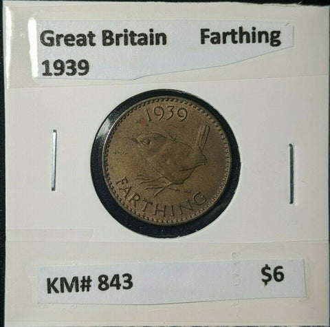 Great Britain 1939 1/4d Farthing KM# 843 #049