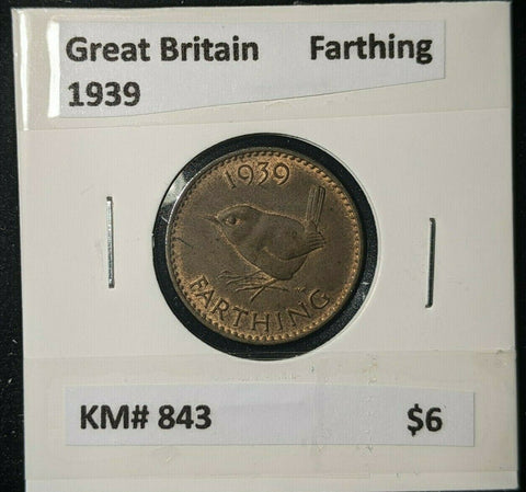 Great Britain 1939 1/4d Farthing KM# 843 #104