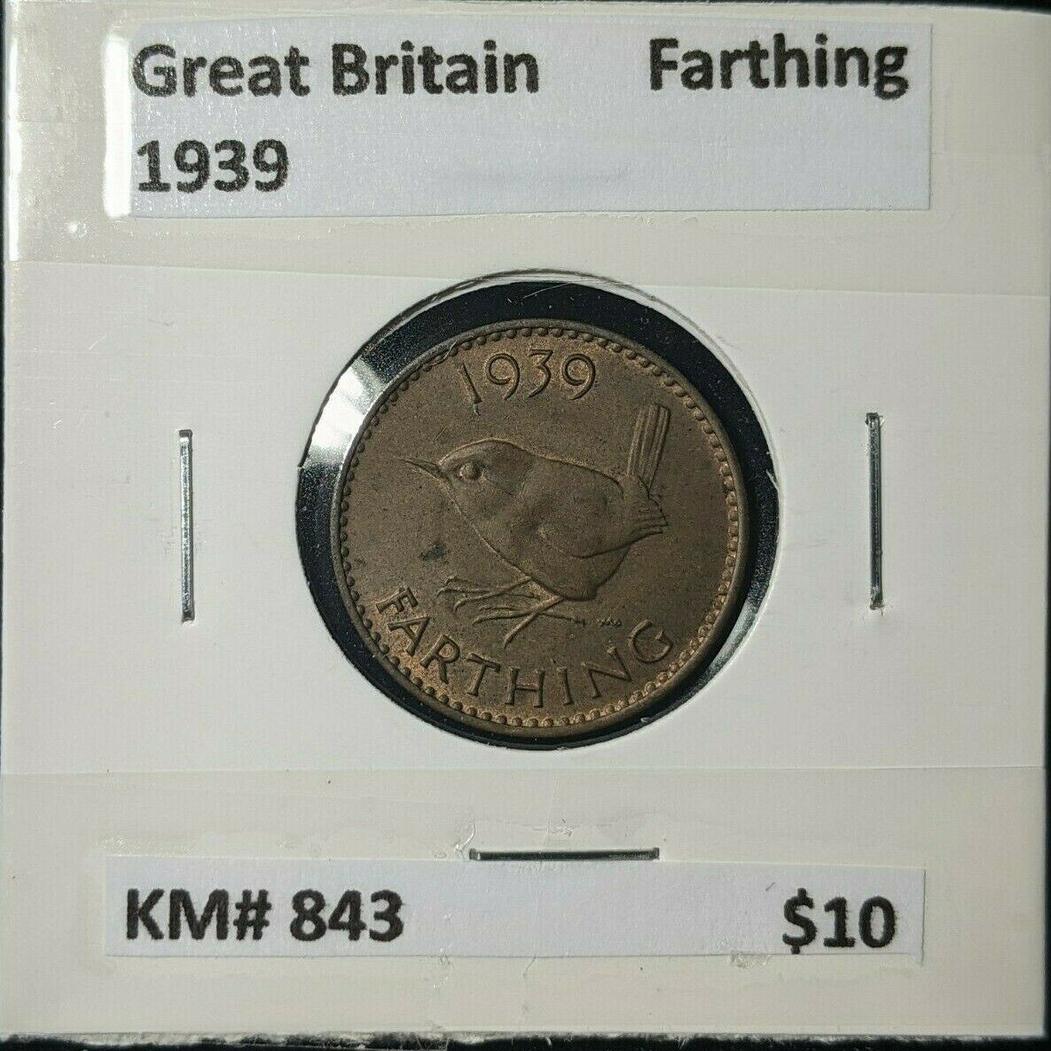 Great Britain 1939 1/4d Farthing KM# 843 #043