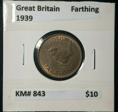 Great Britain 1939 1/4d Farthing KM# 843 #121