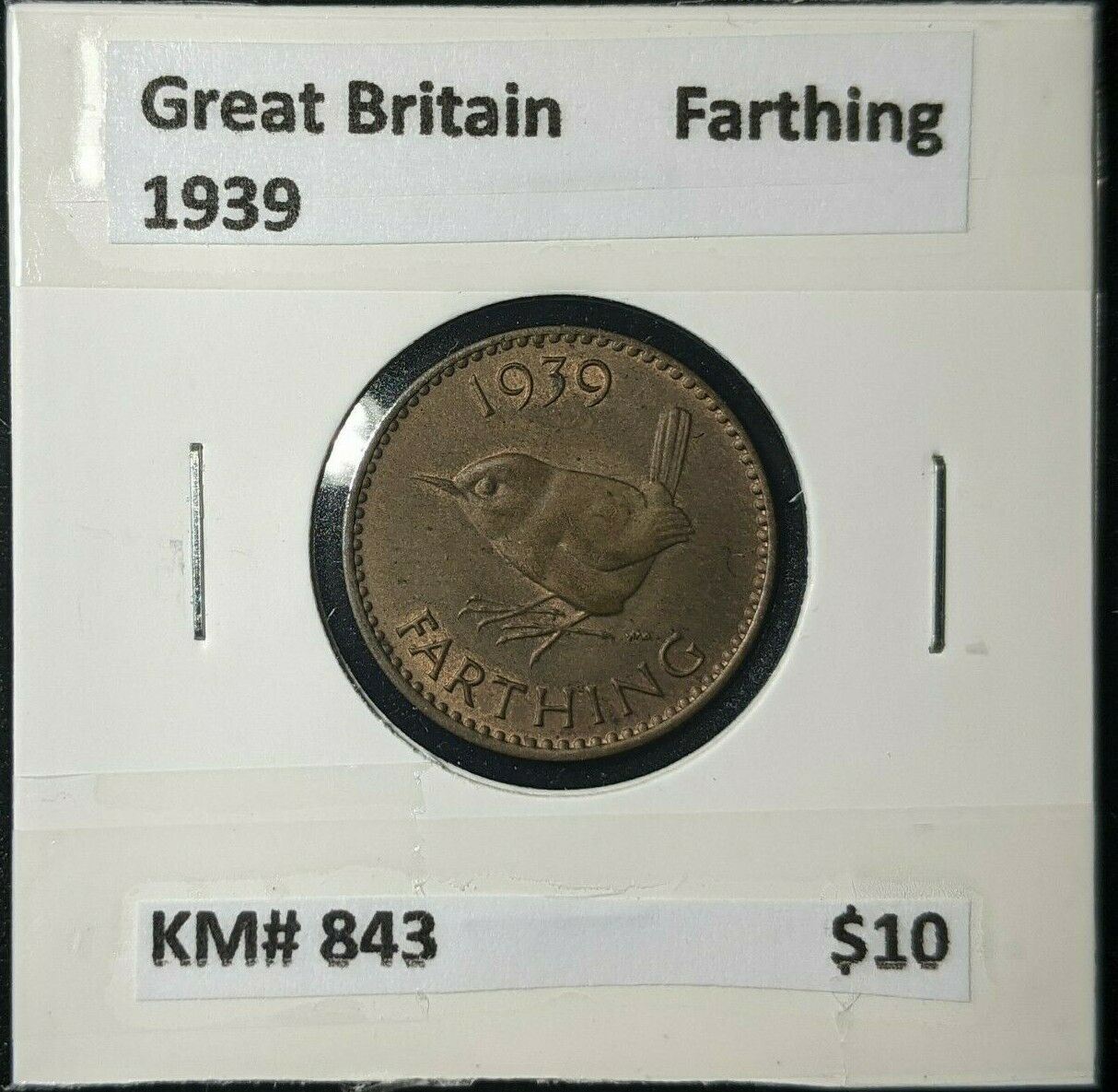 Great Britain 1939 1/4d Farthing KM# 843 #162