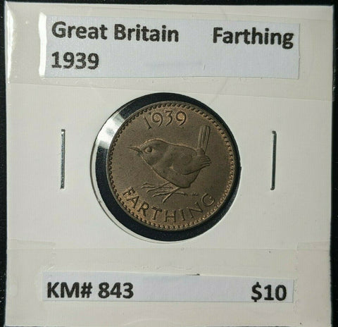 Great Britain 1939 1/4d Farthing KM# 843 #230