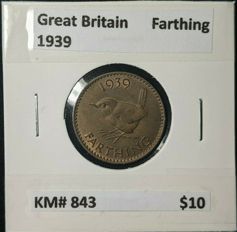 Great Britain 1939 1/4d Farthing KM# 843 #269