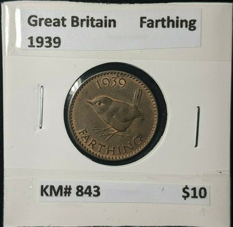 Great Britain 1939 1/4d Farthing KM# 843 #193