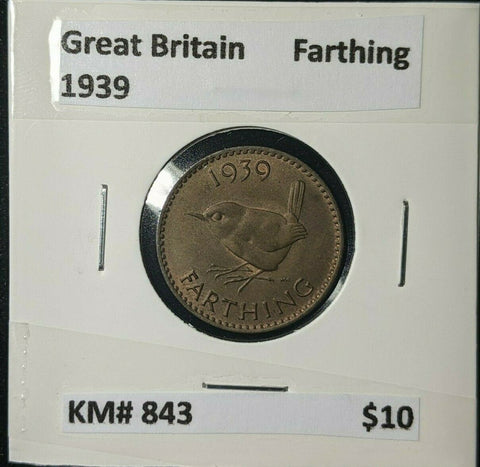 Great Britain 1939 1/4d Farthing KM# 843 #249