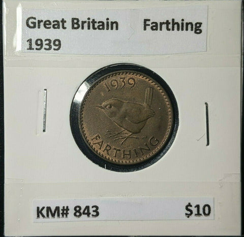 Great Britain 1939 1/4d Farthing KM# 843 #289