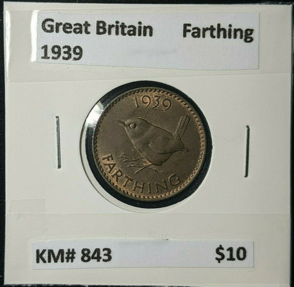 Great Britain 1939 1/4d Farthing KM# 843 #213