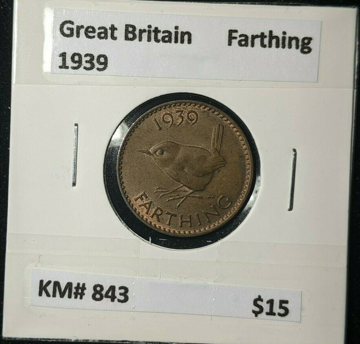 Great Britain 1939 1/4d Farthing KM# 843 #102