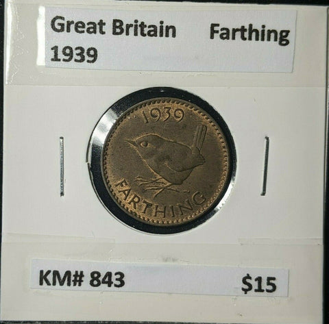 Great Britain 1939 1/4d Farthing KM# 843 #131