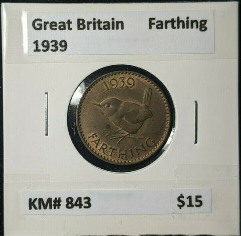 Great Britain 1939 1/4d Farthing KM# 843 #159