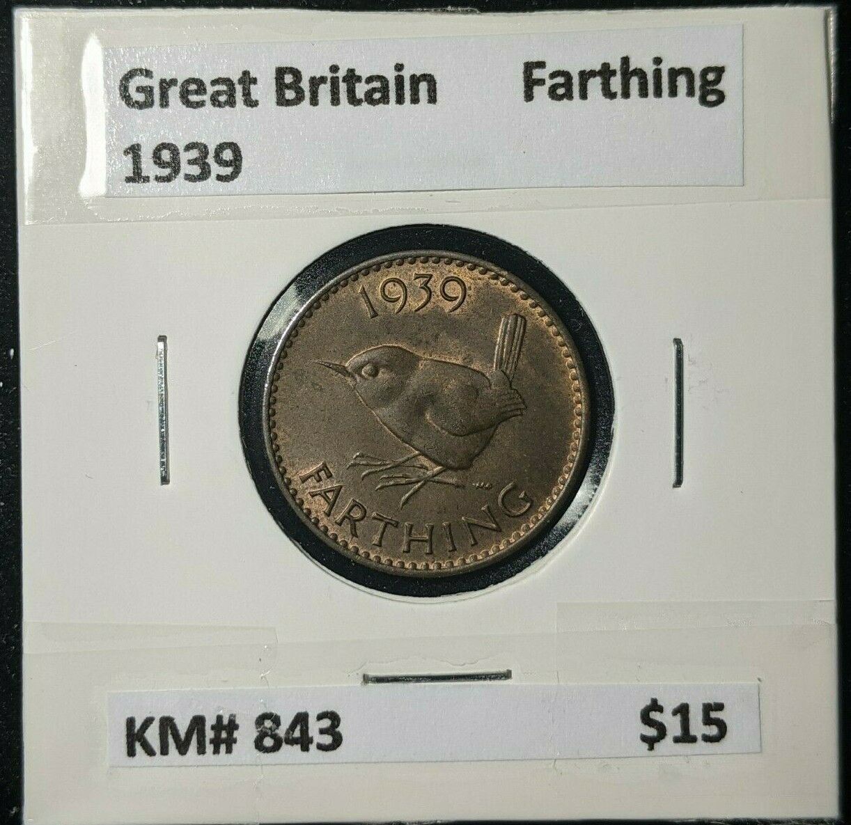 Great Britain 1939 1/4d Farthing KM# 843 #027