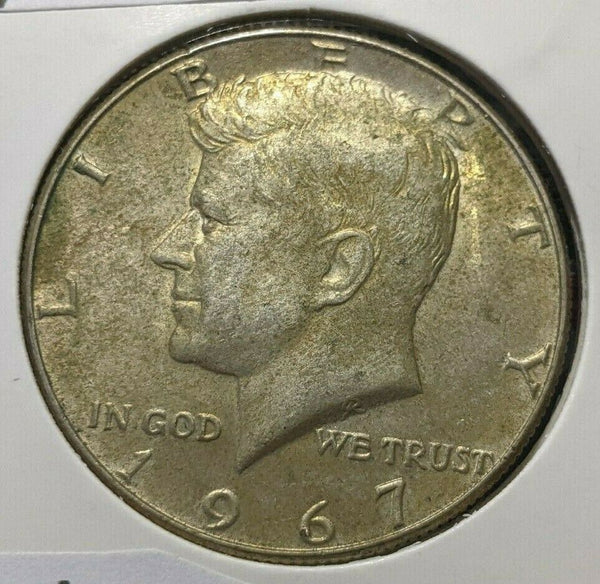 USA 1967 50 Cents KM# 202a Scratches #672   10A