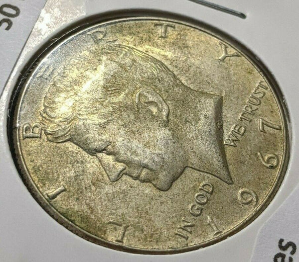 USA 1967 50 Cents KM# 202a Scratches #672   10A