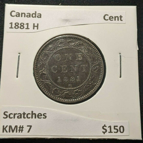 Canada 1881 H Cent KM# 7 Scratches #1382