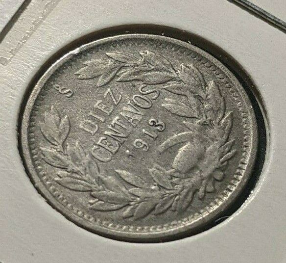 Chile 1913 10 Centavos KM# 156.2a #1511