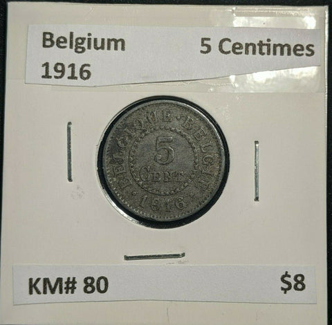 Belgium 1916 5 Centimes KM# 80 #005 3C